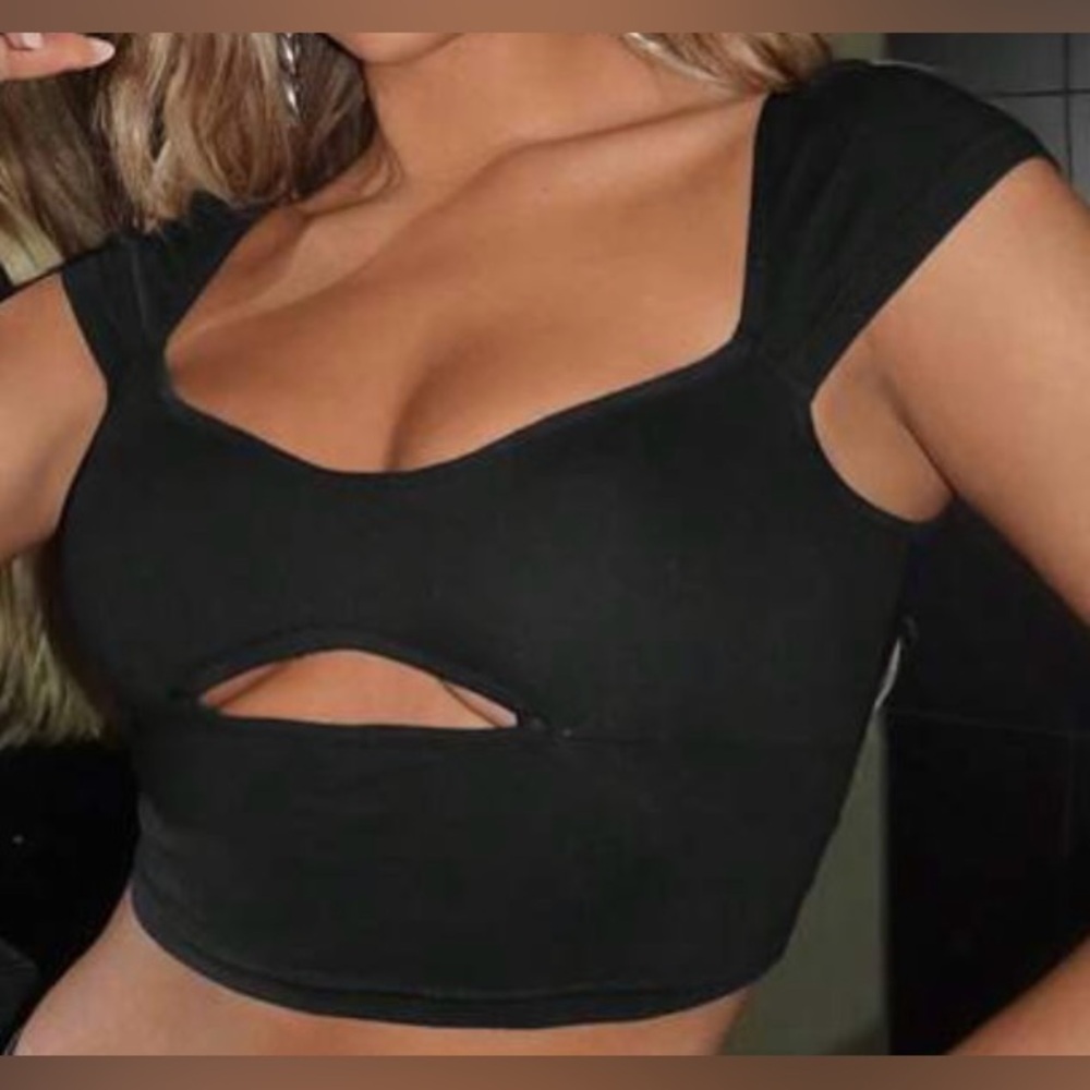 Cut Out Backless Crop Top